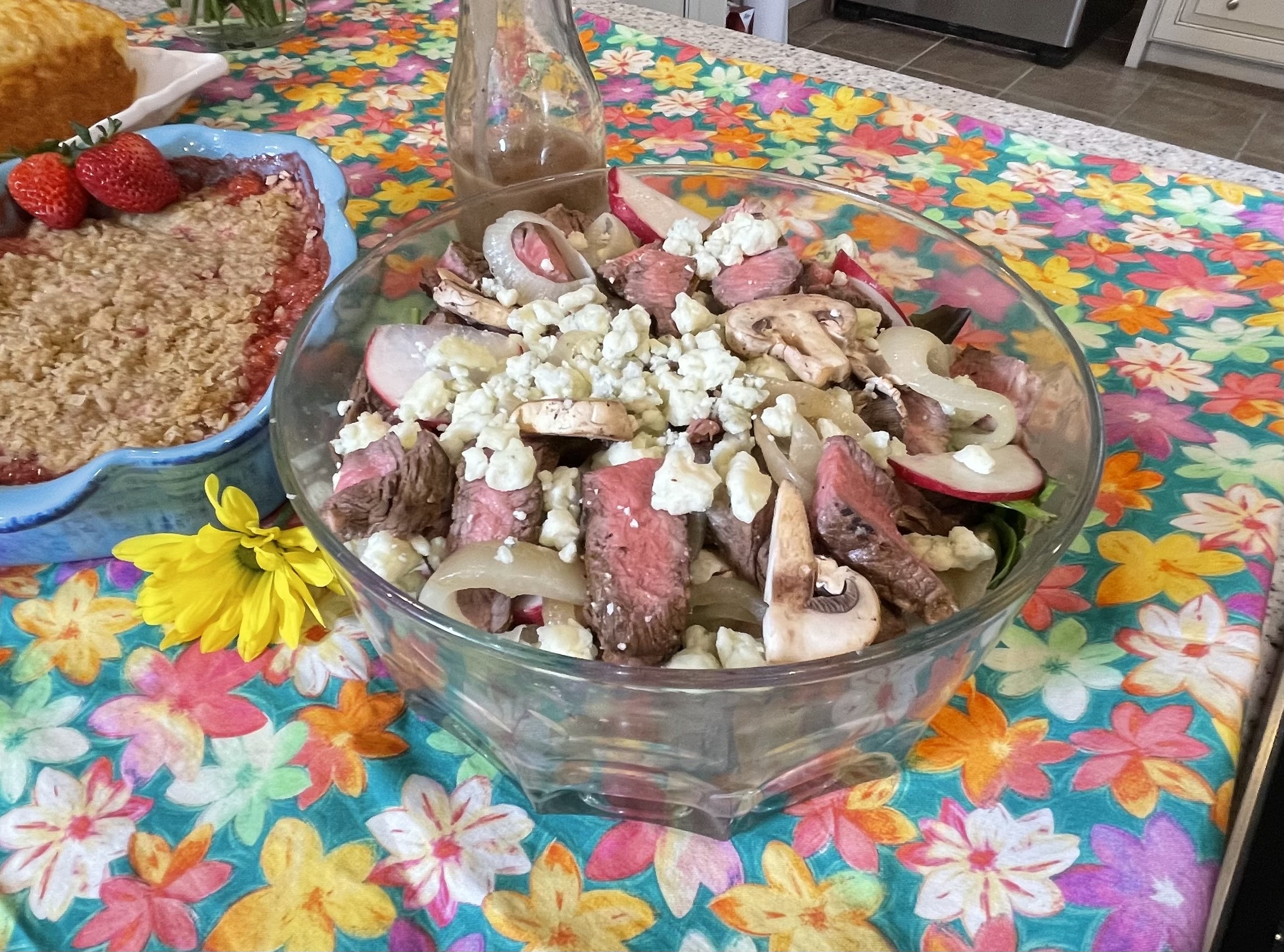 Steak and Roasted Onion Salad Farm Monitor