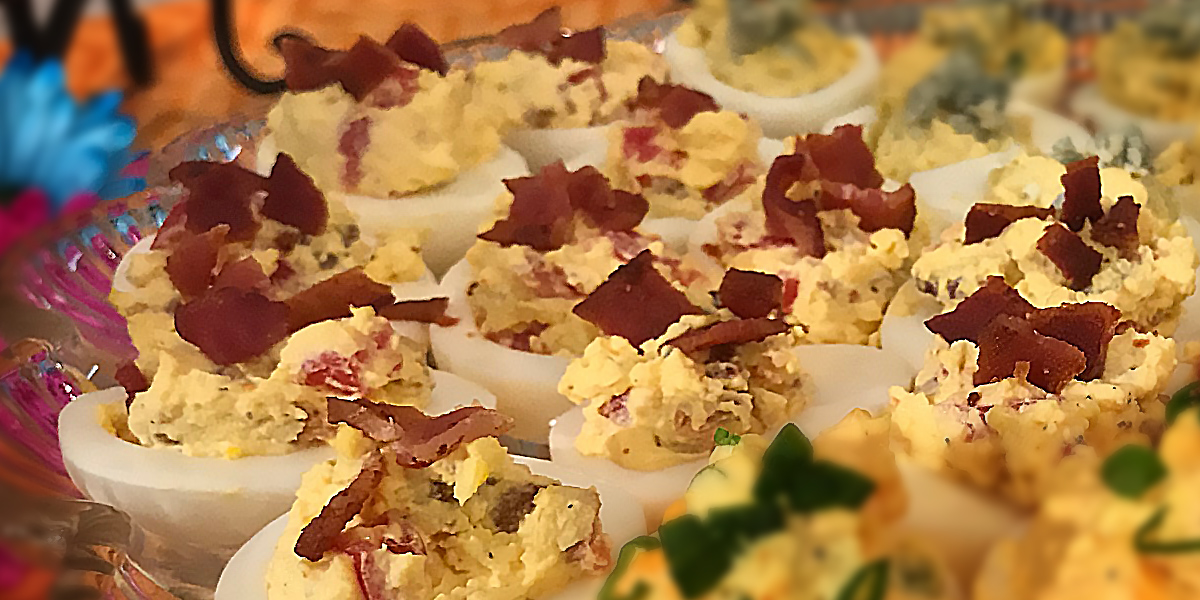 Bacon & Tomato Deviled Eggs Farm Monitor