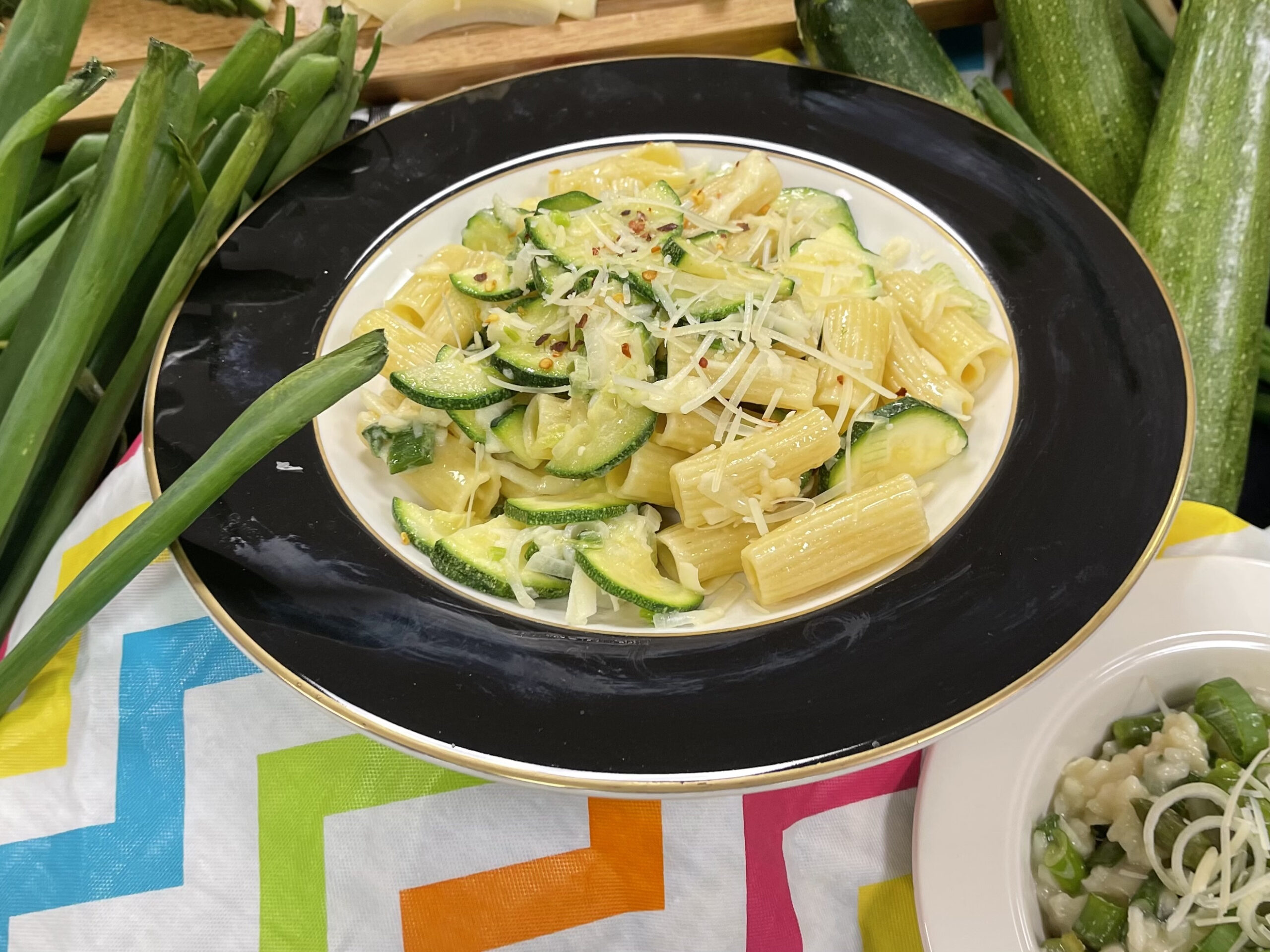 Spring Onion and Zucchini Rigatoni - Farm Monitor