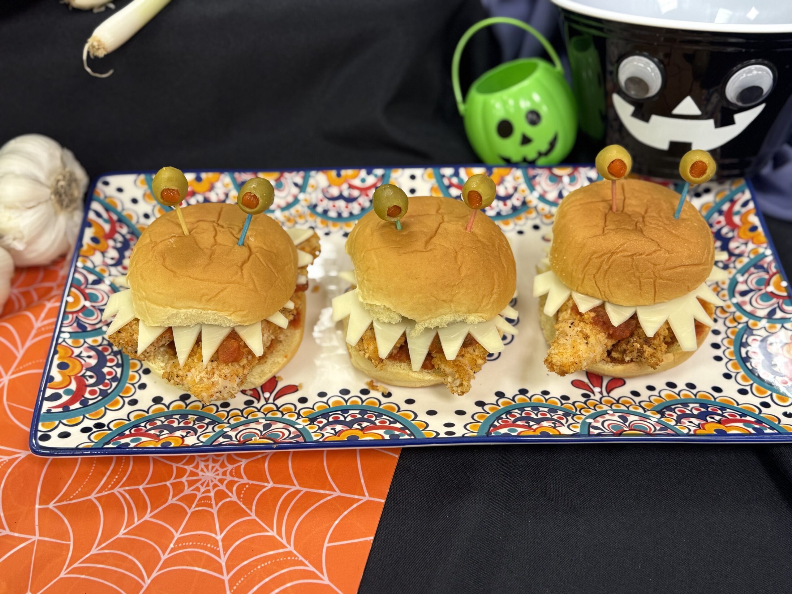 Halloween Chicken Parm Sliders - Farm Monitor